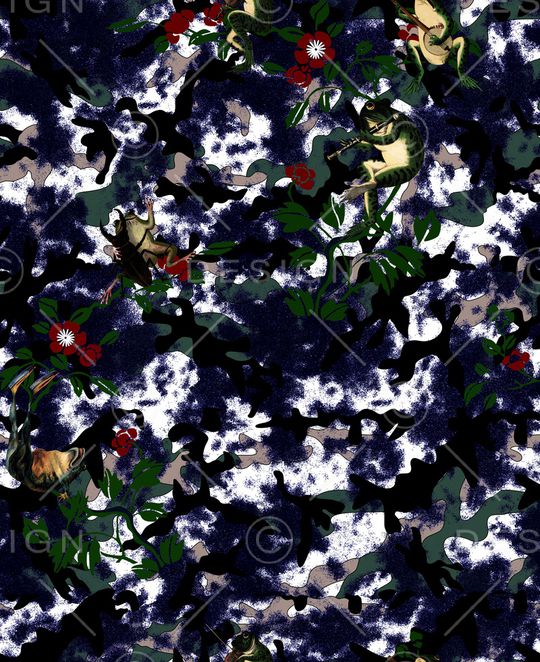 树枝印花华亿平台图片