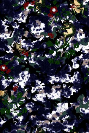 树枝印花华亿平台图片