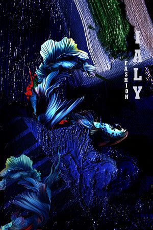 蓝色印花华亿平台图片