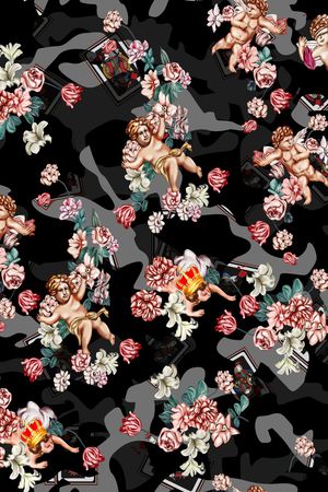 动物花卉印花华亿平台图片