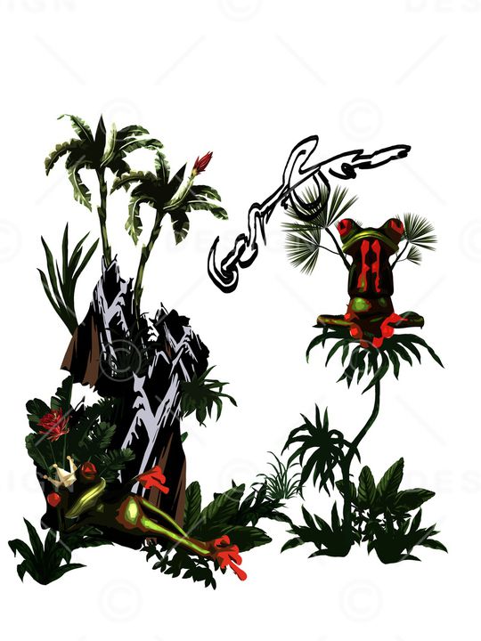 棕榈树印花华亿平台图片