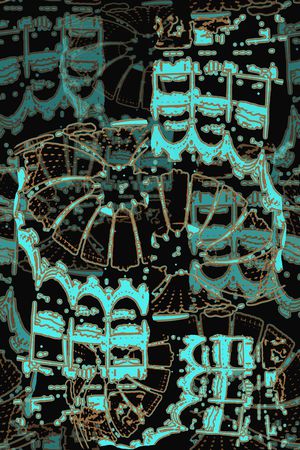 抽象花卉印花华亿平台图片