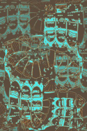 抽象花卉印花华亿平台图片