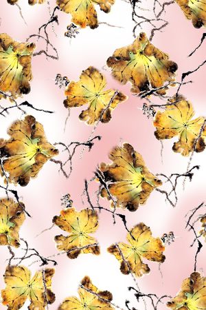 水墨风印花华亿平台图片