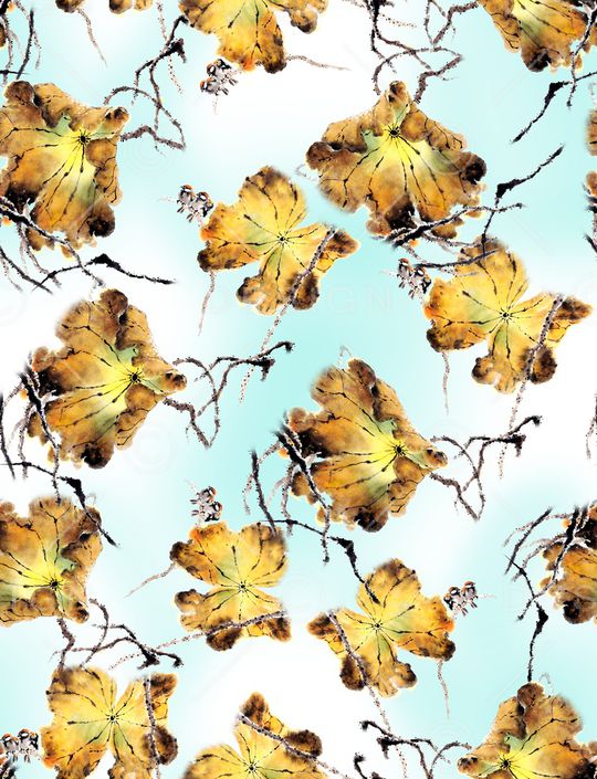 水墨风印花华亿平台图片