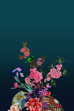 玉兰花印花华亿平台图片