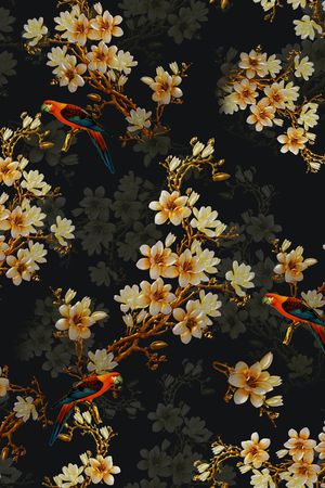 鸟印花华亿平台图片