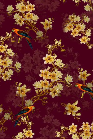 鸟印花华亿平台图片