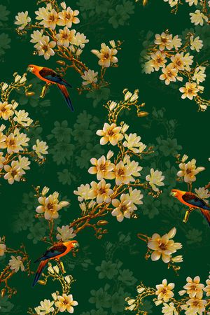 鸟印花华亿平台图片