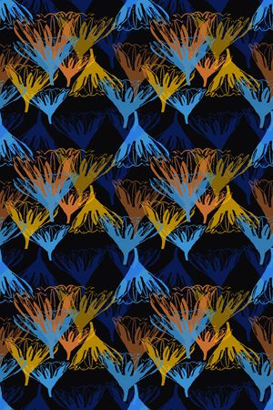 抽象花卉印花华亿平台图片