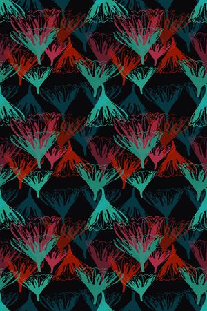 抽象花卉印花华亿平台图片