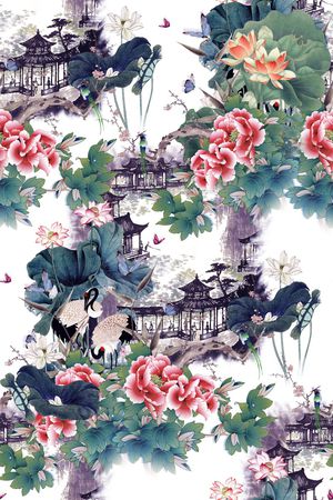 旗袍印花华亿平台图片