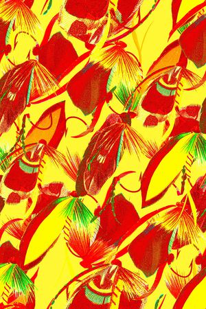 羽毛印花华亿平台图片