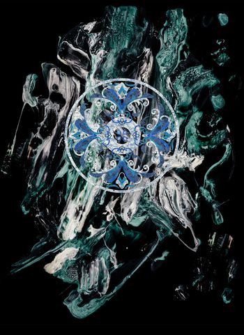 1067061-抽象泼墨笔触七命轮