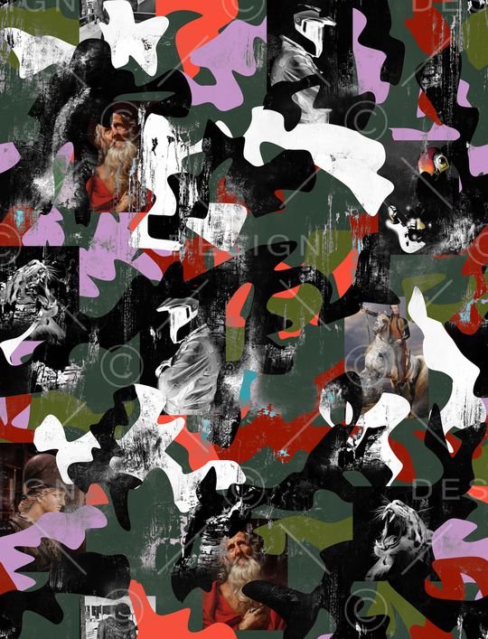 抽象印花华亿平台图片