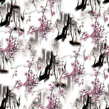 梅花印花华亿平台图片