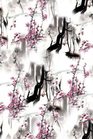 梅花印花华亿平台图片