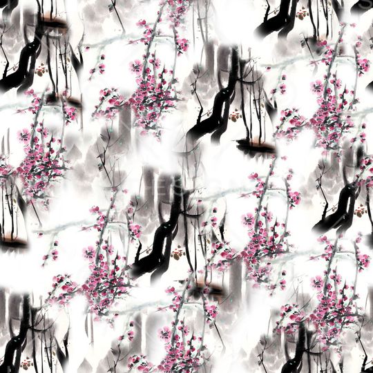 梅花印花华亿平台图片