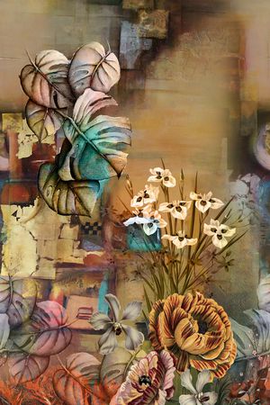 花卉印花华亿平台图片