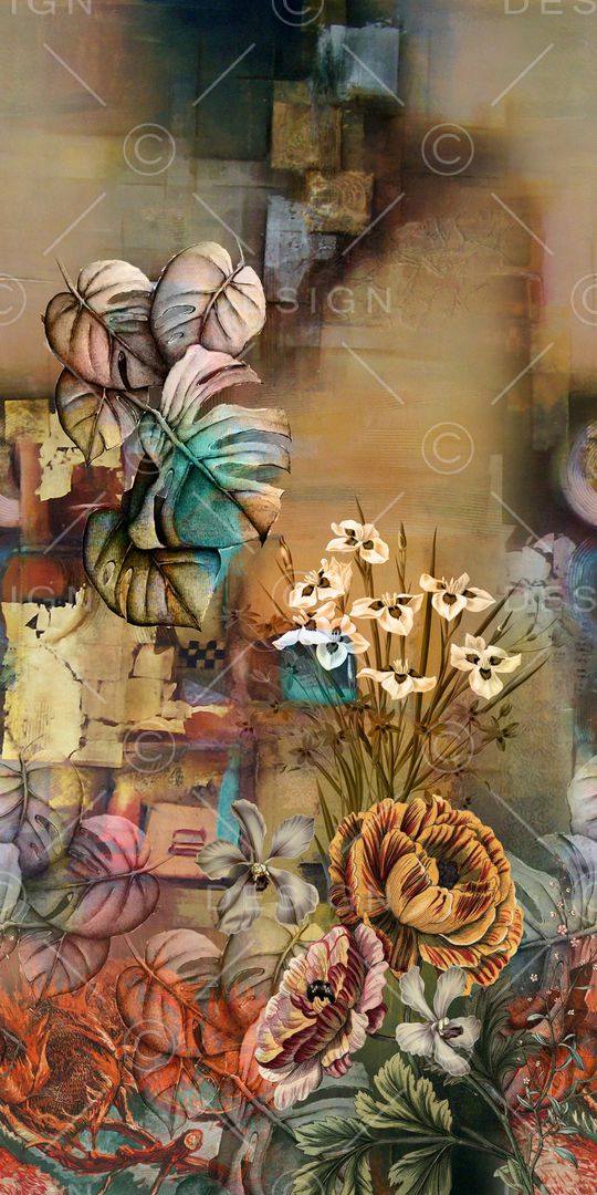 花卉印花华亿平台图片