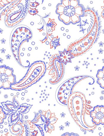 佩斯利印花华亿平台图片