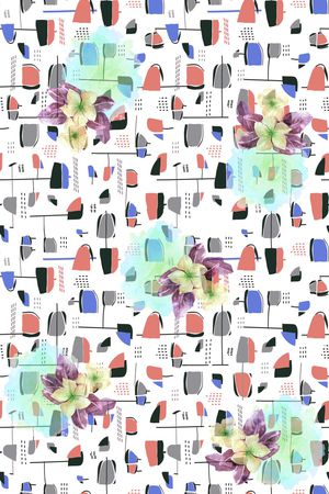 抽象印花华亿平台图片