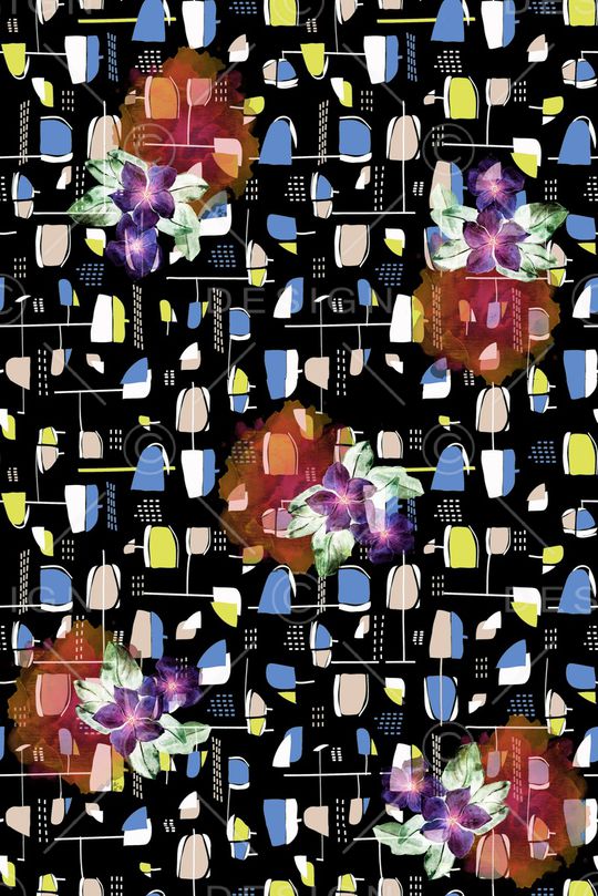 抽象印花华亿平台图片