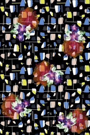 抽象印花华亿平台图片