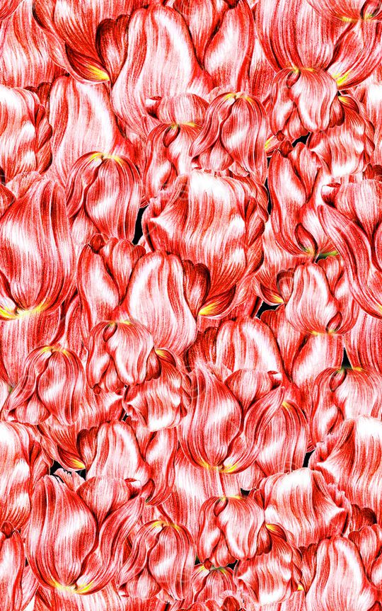 抽象花卉印花华亿平台图片