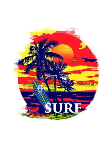 1068067-T恤图案定位花 男童度假风印花 