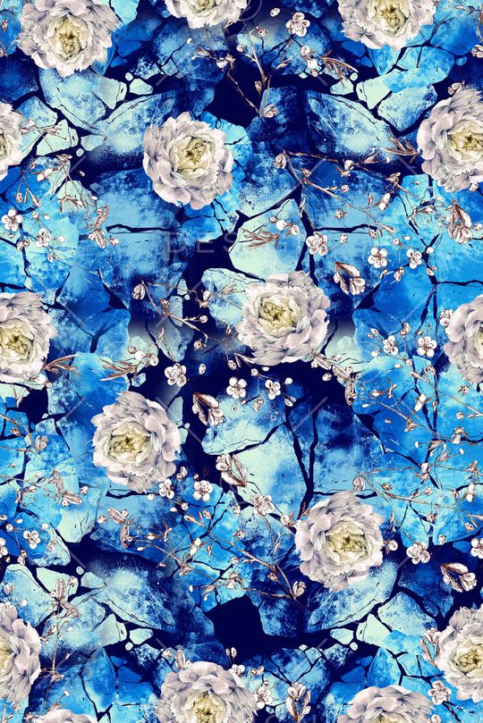 连衣裙印花华亿平台图片