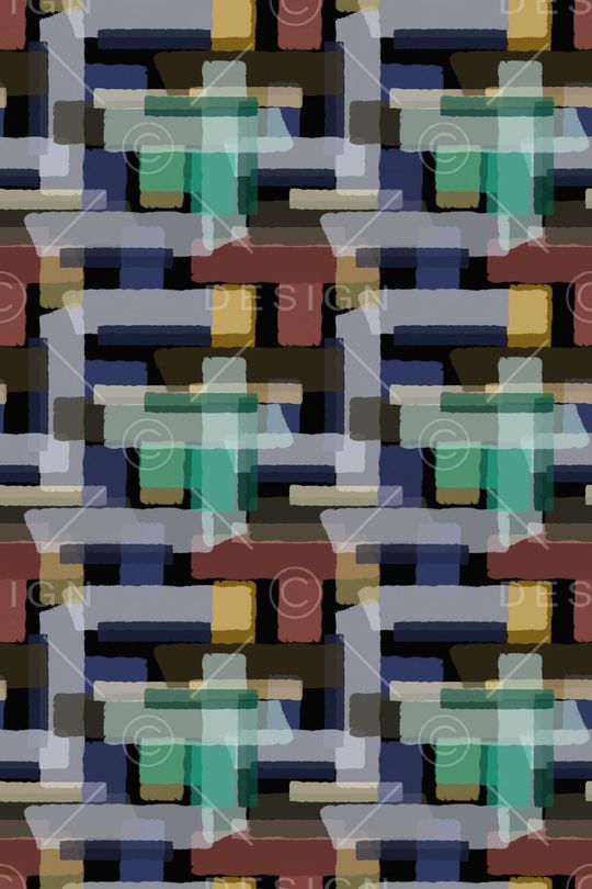 手绘线条笔触印花华亿平台图片