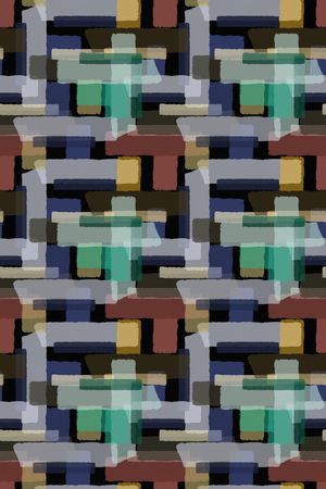 手绘线条笔触印花华亿平台图片