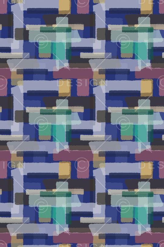 手绘线条笔触印花华亿平台图片