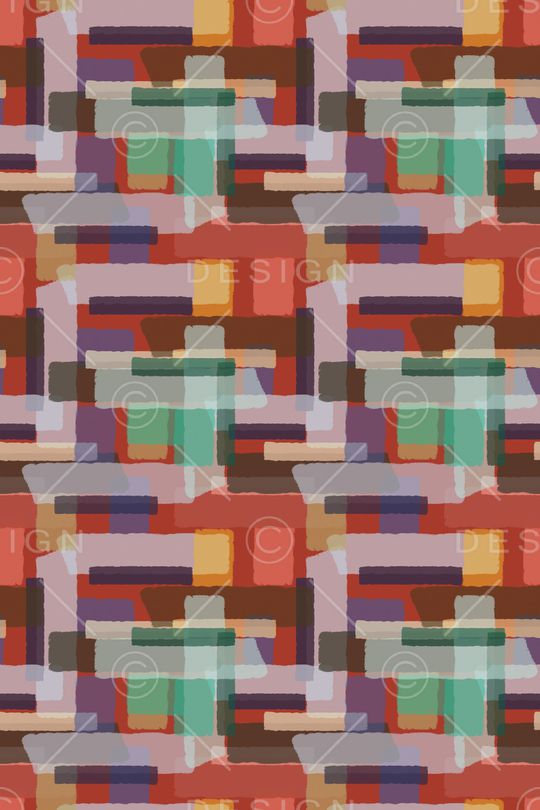 手绘线条笔触印花华亿平台图片