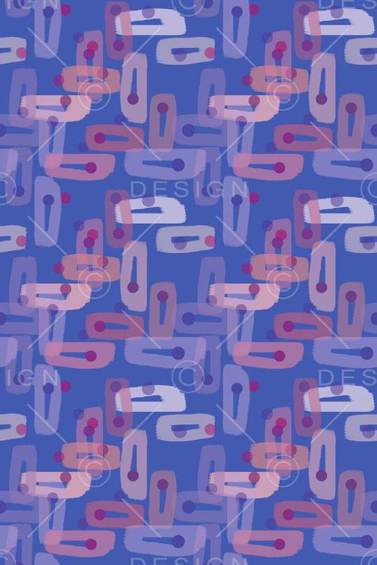 手绘线条笔触印花华亿平台图片