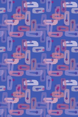 手绘线条笔触印花华亿平台图片