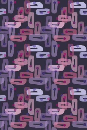 手绘线条笔触印花华亿平台图片