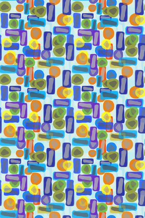 手绘线条笔触印花华亿平台图片