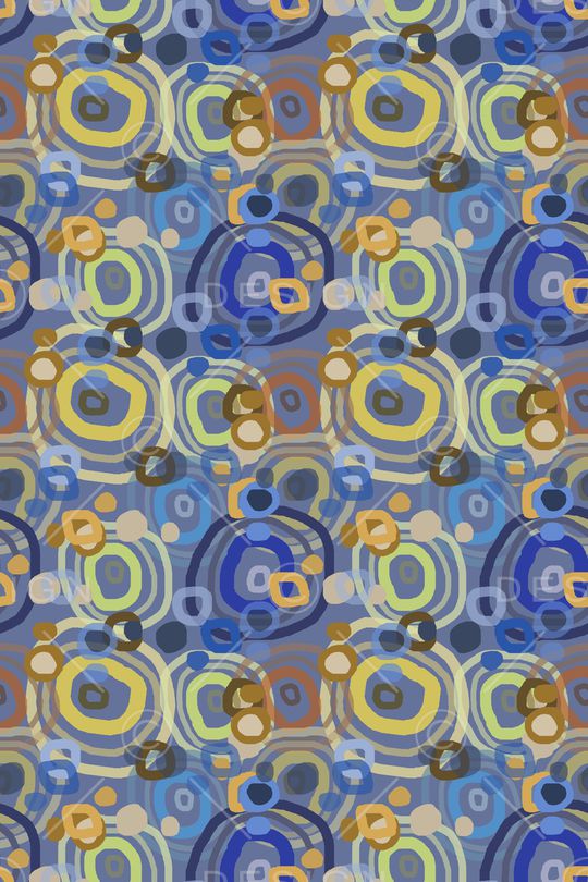 手绘线条笔触印花华亿平台图片