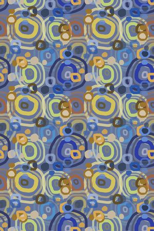 手绘线条笔触印花华亿平台图片