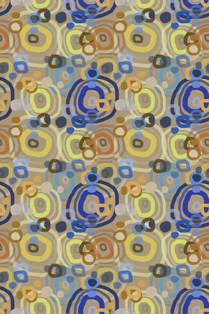 手绘线条笔触印花华亿平台图片