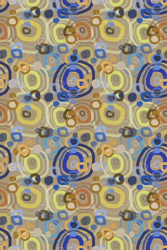 手绘线条笔触印花华亿平台图片