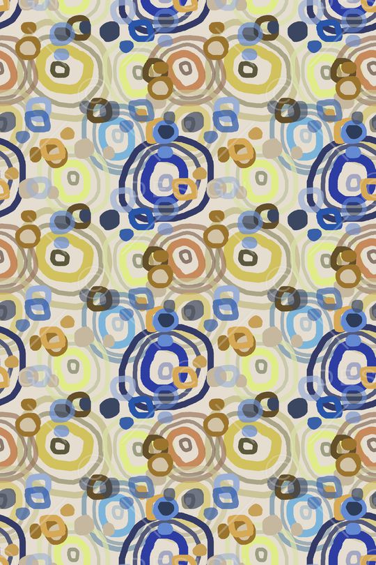 手绘线条笔触印花华亿平台图片