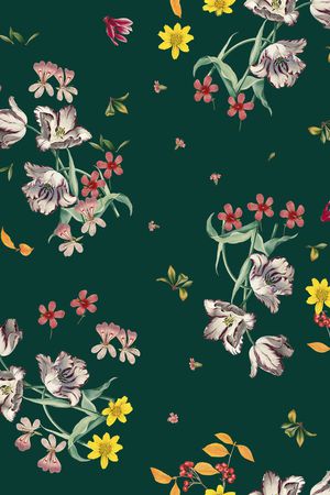 花卉印花华亿平台图片