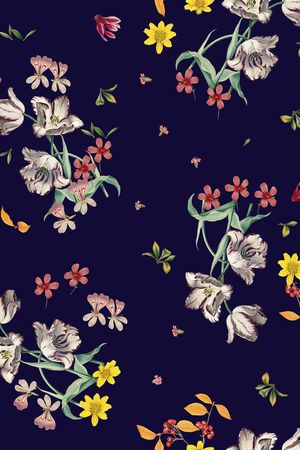 花卉印花华亿平台图片