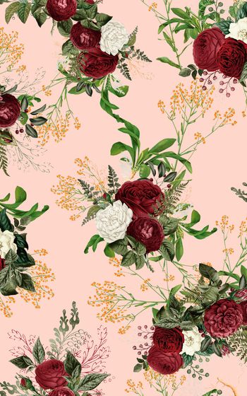 1068512-黑底大花卉B