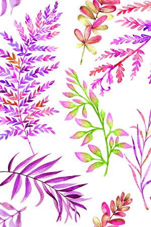 手绘树叶印花华亿平台图片