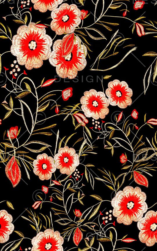 花卉印花华亿平台图片