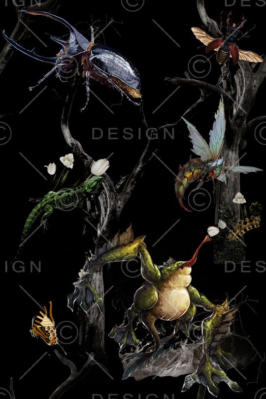 动物花卉印花华亿平台图片